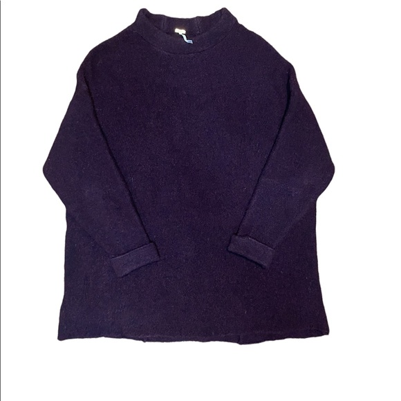 Free People Bubble Crew Neck Pullover Sweater Plum Purple Size M/L - Picture 2 of 8